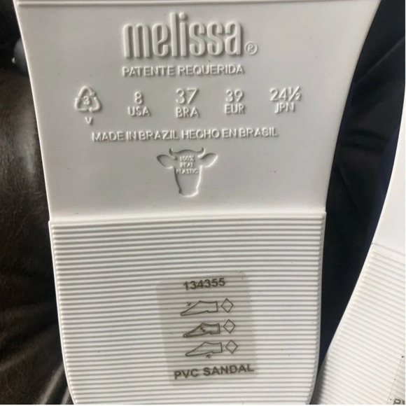 New Melissa White Clear Breeze Strappy flip flop slide on Sandal scented - Picture 8 of 12